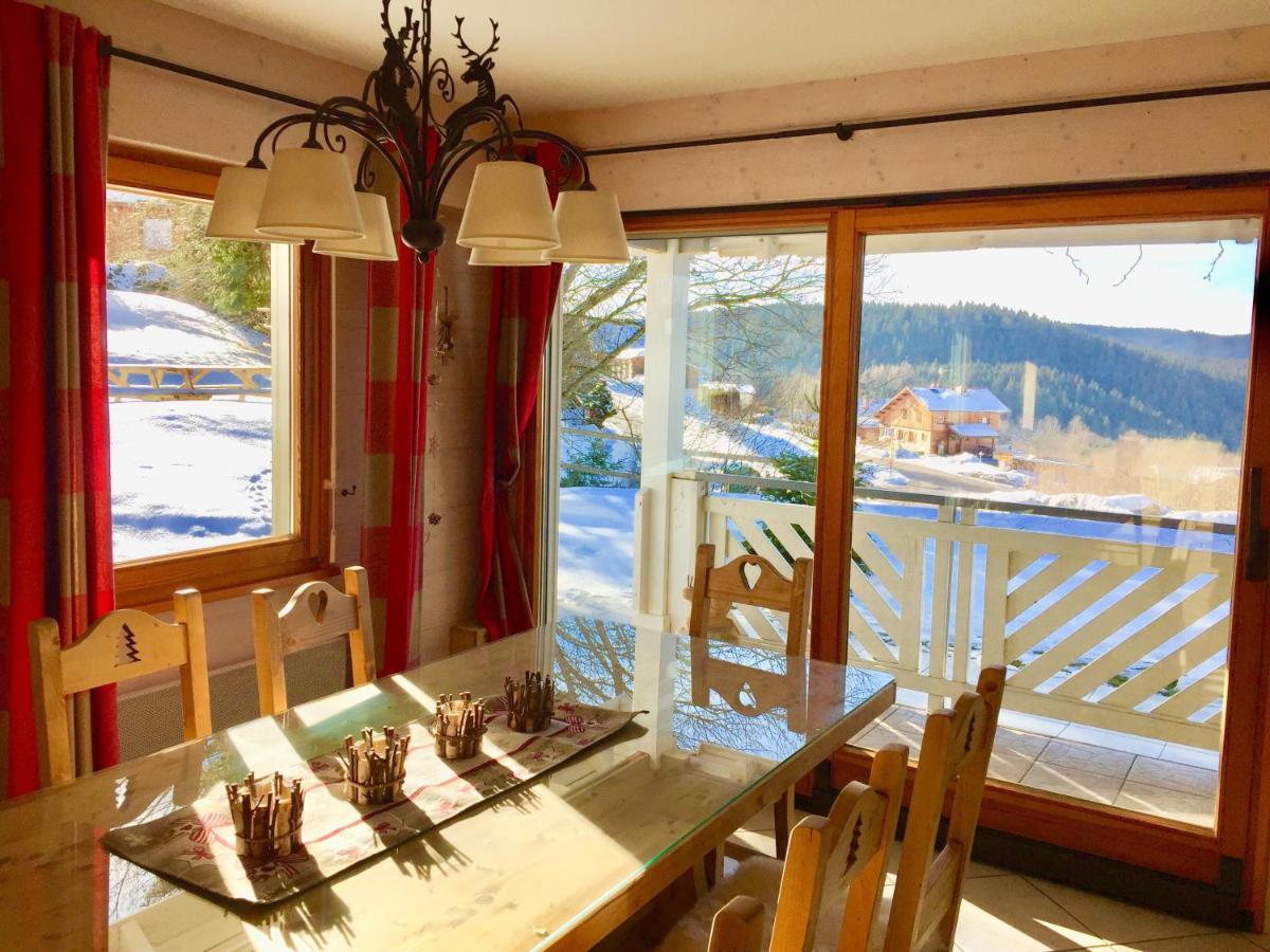Chalet Le Flocon Bleu - Mauselaine Avec Vue Sur Le Lac De Gerardmer Exterior photo