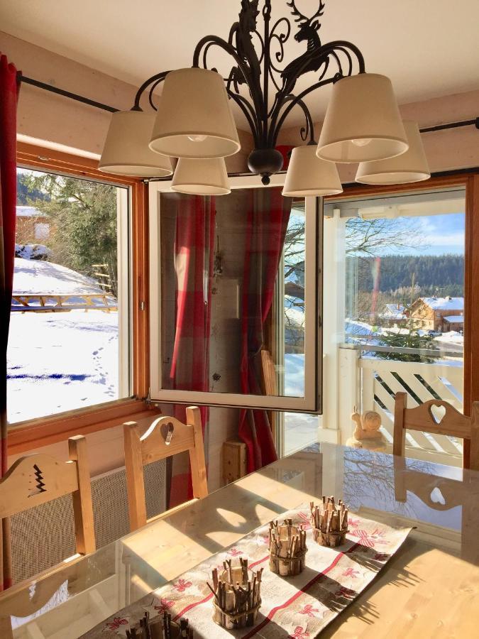 Chalet Le Flocon Bleu - Mauselaine Avec Vue Sur Le Lac De Gerardmer Exterior photo