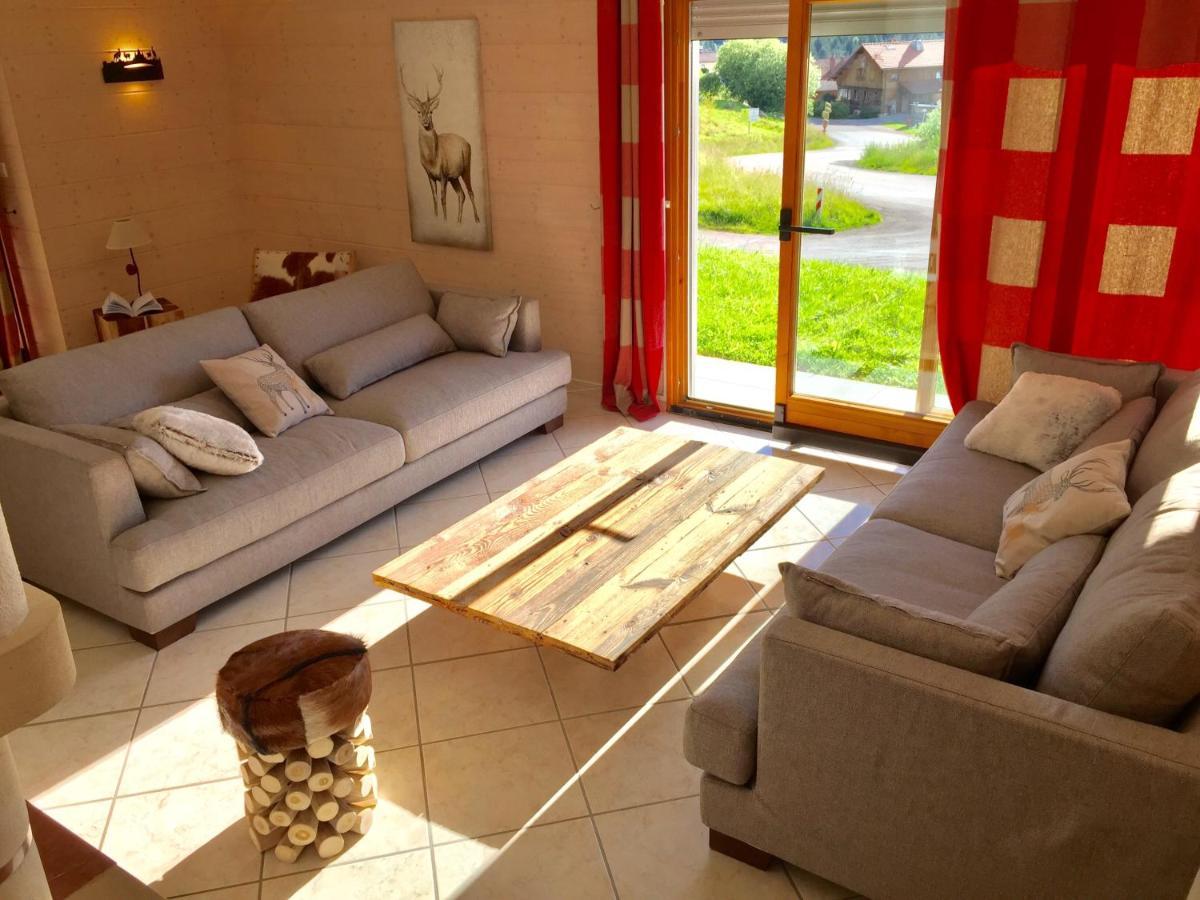 Chalet Le Flocon Bleu - Mauselaine Avec Vue Sur Le Lac De Gerardmer Exterior photo